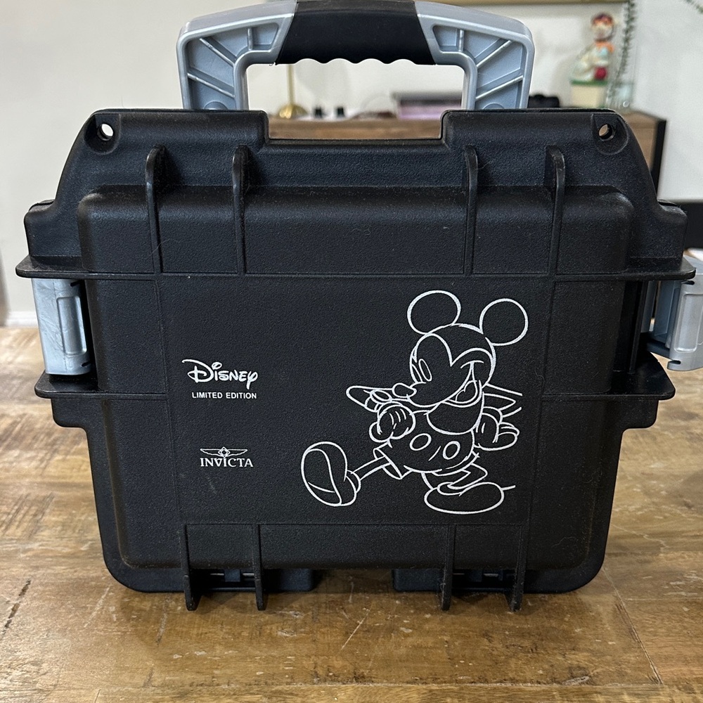 Disney Invicta Black and Silver Case with Mickey Mouse